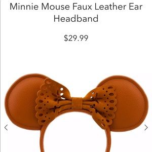 Minnie Mouse Faux Leather Ear Headband